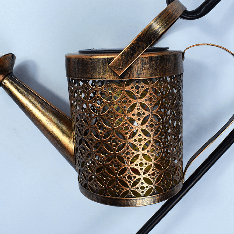 Lisslune | Solar Watering Can Lamp – Wrought Iron Garden Light with 36 Warm LEDs for Magical Outdoor Ambience