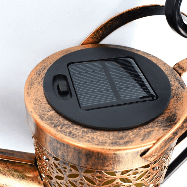 Lisslune | Solar Watering Can Lamp – Wrought Iron Garden Light with 36 Warm LEDs for Magical Outdoor Ambience
