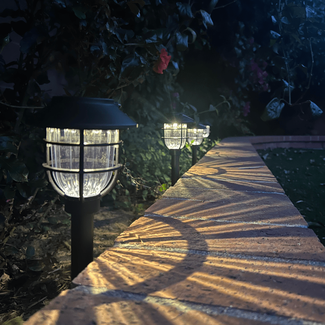 Lisslune | SOLARSPIKE – 2 Pack Solar Powered Pathway Lights for Outdoor Garden Illumination