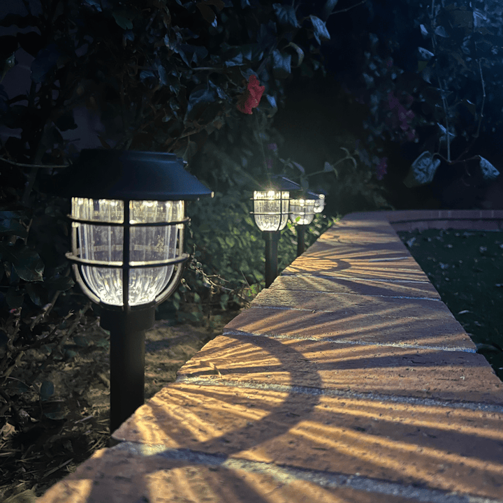 Lisslune | SOLARSPIKE – 2 Pack Solar Powered Pathway Lights for Outdoor Garden Illumination
