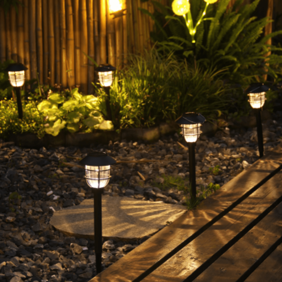 Lisslune | SOLARSPIKE – 2 Pack Solar Powered Pathway Lights for Outdoor Garden Illumination