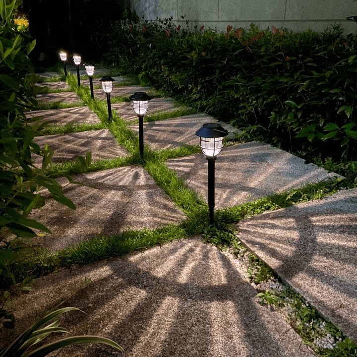 Lisslune | SOLARSPIKE – 2 Pack Solar Powered Pathway Lights for Outdoor Garden Illumination