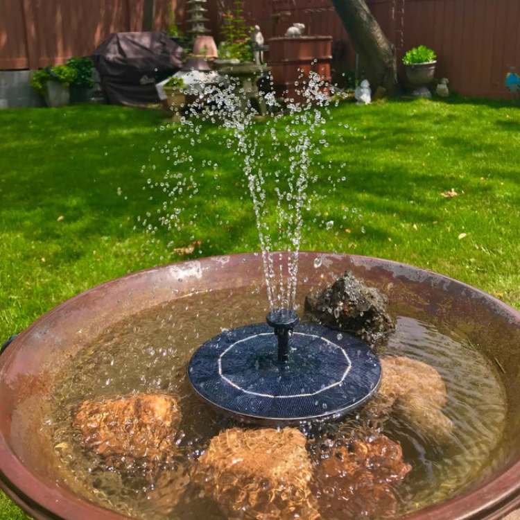 Lisslune | Solar-Powered Water Fountain | Effortless Installation & Multiple Spray Patterns for Garden Ponds and Birdbaths