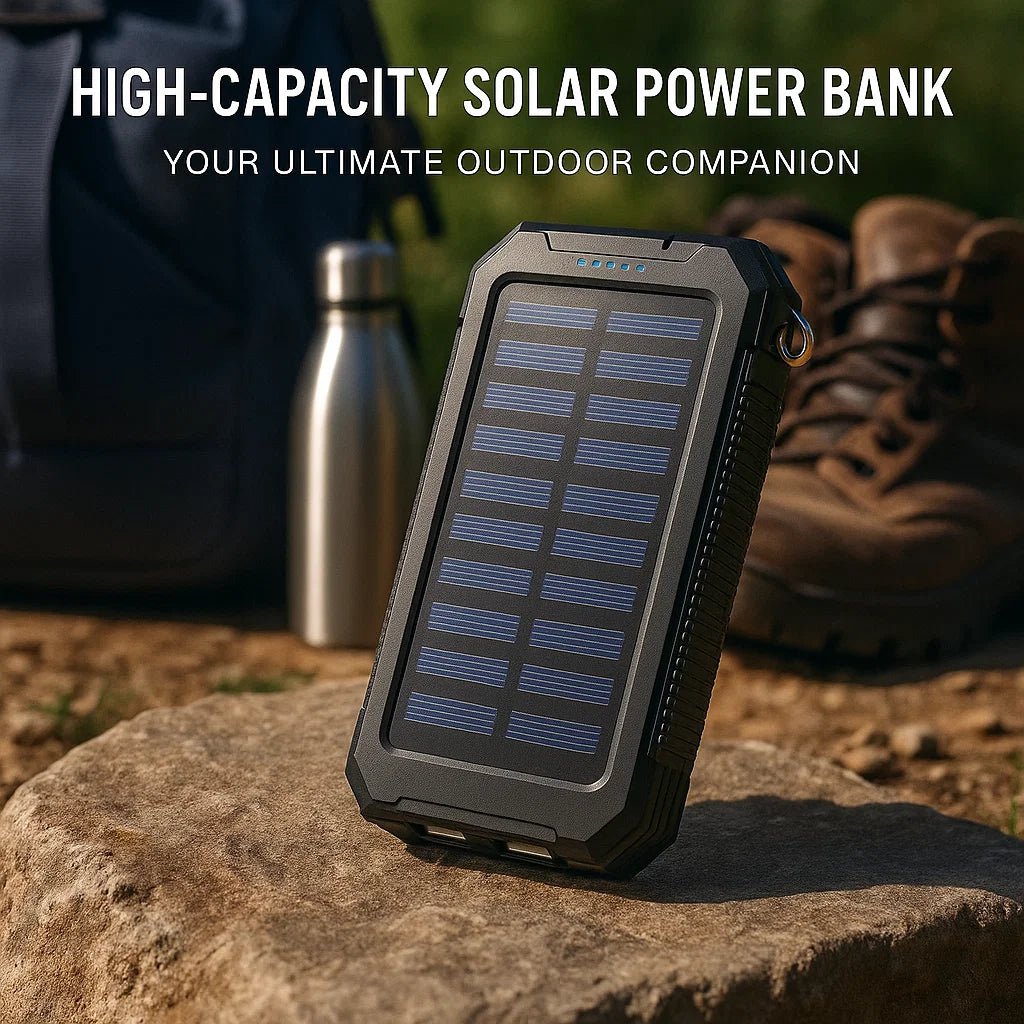 Lisslune | SOLARVAULT – Waterproof Solar Power Bank with 500000mAh for Outdoor Adventures