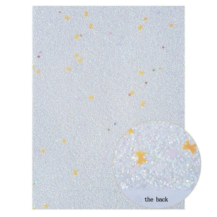 Lisslune | Sparkling White Glitter Fabric Crafting Set - DIY Kit for stunning artworks
