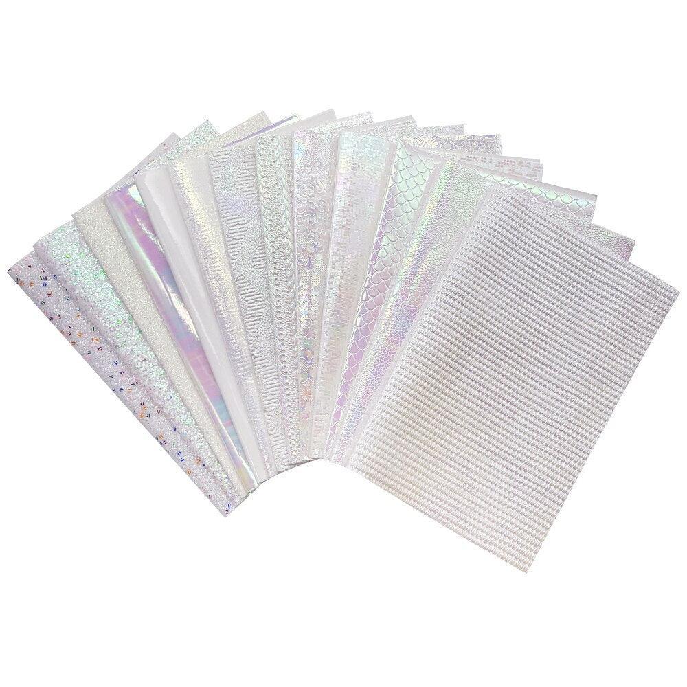 Lisslune | Sparkling White Glitter Fabric Crafting Set - DIY Kit for stunning artworks