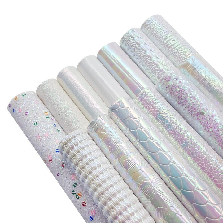 Lisslune | Sparkling White Glitter Fabric Crafting Set - DIY Kit for stunning artworks