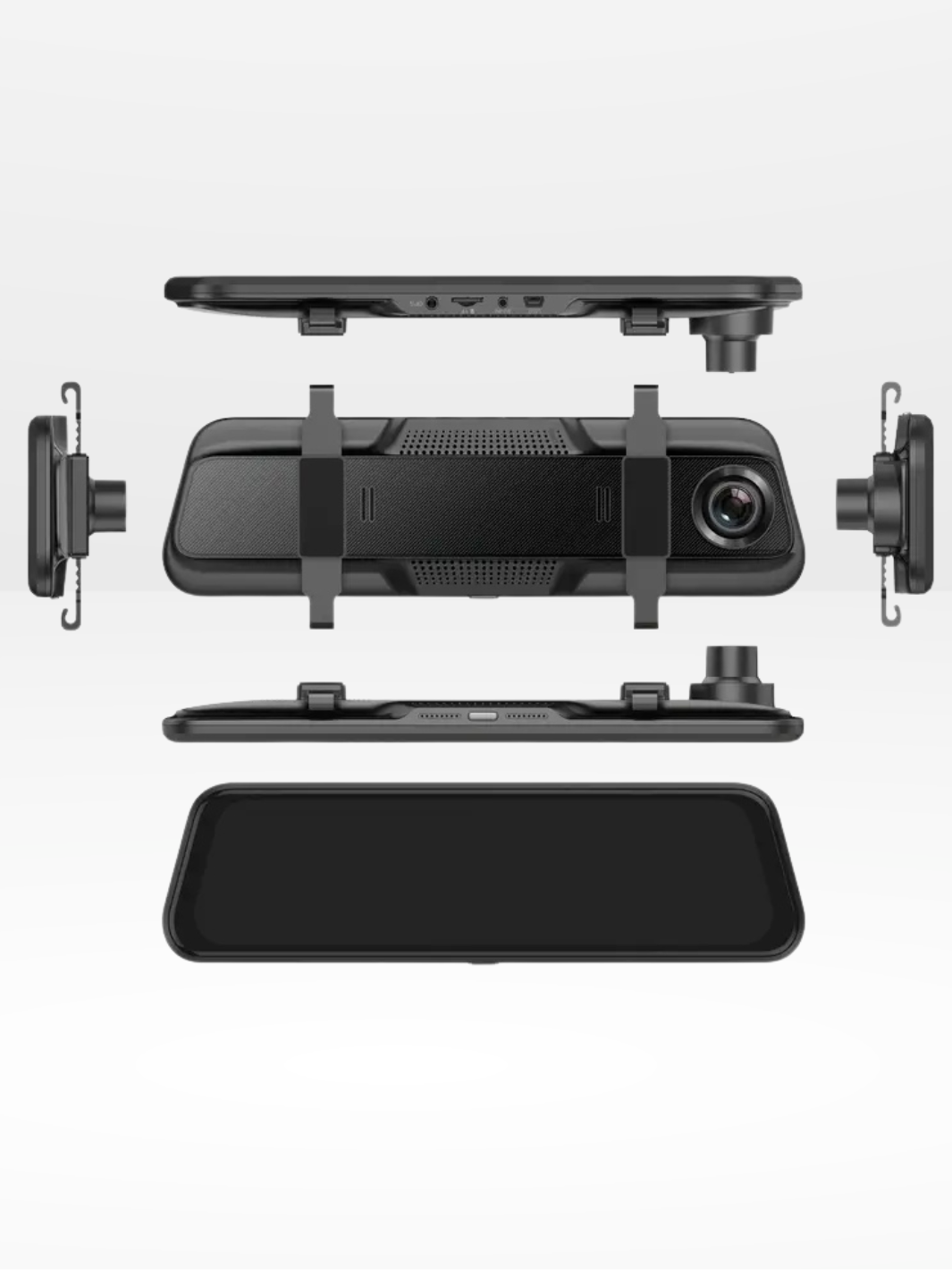 Lisslune | Rearview Mirror Dash Cam 4K Front & Rear | CarPlay & Smart Driving Assistant
