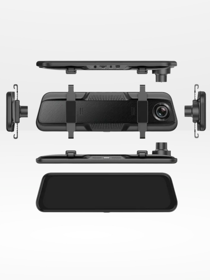 Lisslune | Rearview Mirror Dash Cam 4K Front & Rear | CarPlay & Smart Driving Assistant