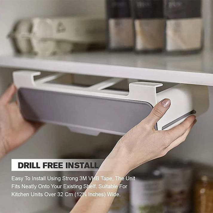 Lisslune | GlideShelf - Wall shelf for spices with easy pull-out drawer - Limited
