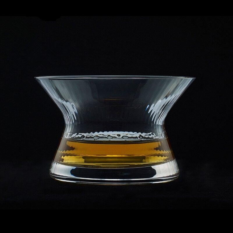 Lisslune | Rotating Mirror Glass - Rotating Whiskey Drinking Glass