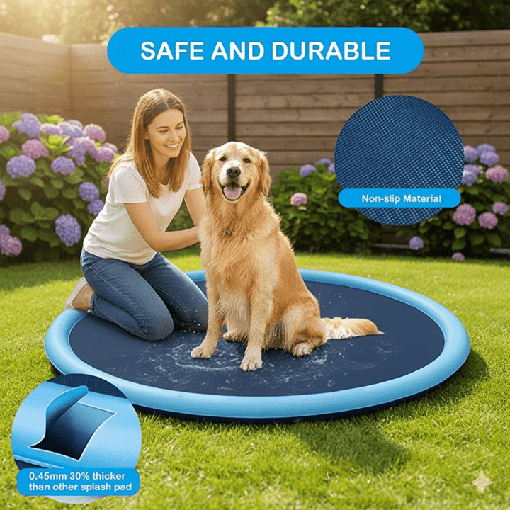 Lisslune | SPLASHZONE – Interactive Water Pad for Dogs with Sprinkler Cooling Fun