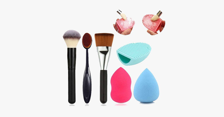 Lisslune | 6-piece Brush-Sponge Combo – Making Makeup Mixing Easy