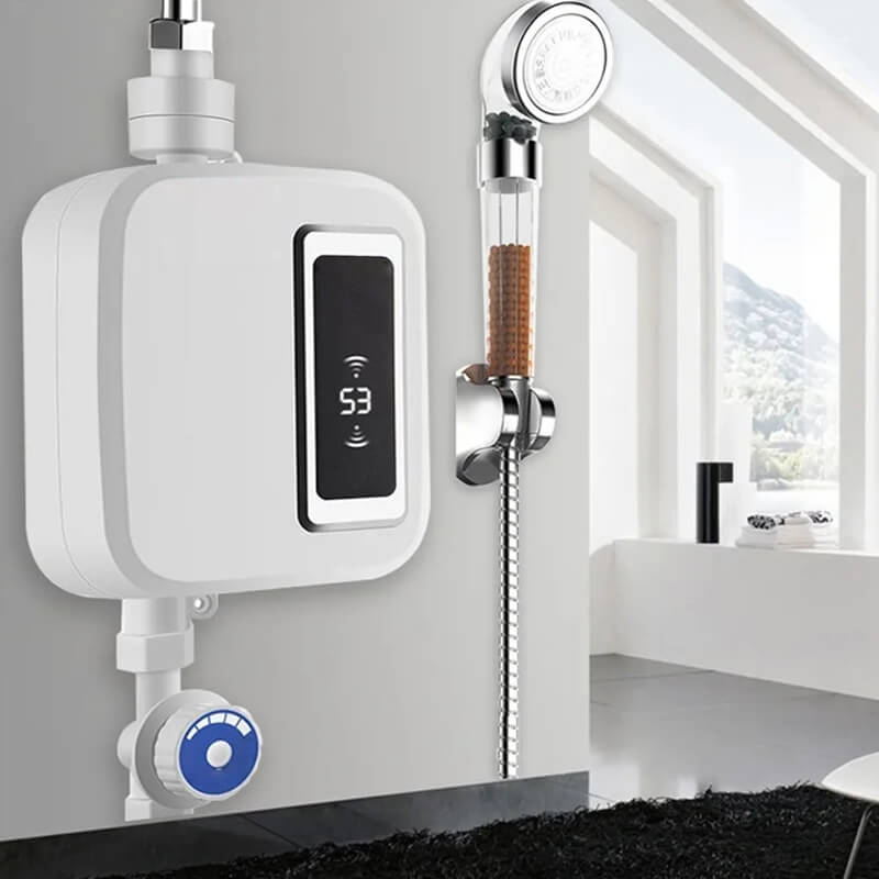 Lisslune | Instant Tankless Electric Water Heater | Unlimited Hot Water On Demand | Space-Saving & Energy Efficient