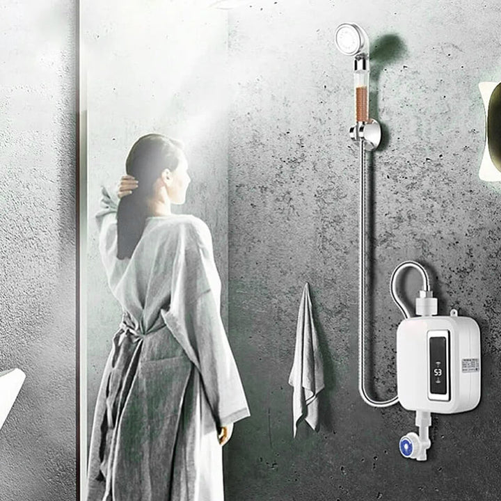 Lisslune | Instant Tankless Electric Water Heater | Unlimited Hot Water On Demand | Space-Saving & Energy Efficient