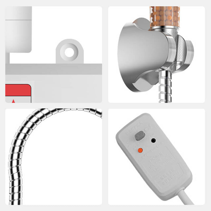 Lisslune | Instant Tankless Electric Water Heater | Unlimited Hot Water On Demand | Space-Saving & Energy Efficient