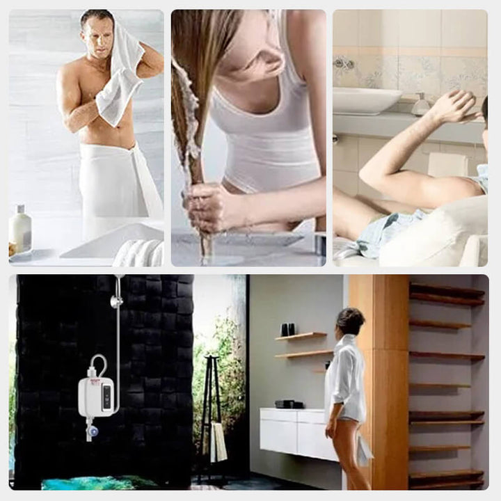 Lisslune | Instant Tankless Electric Water Heater | Unlimited Hot Water On Demand | Space-Saving & Energy Efficient