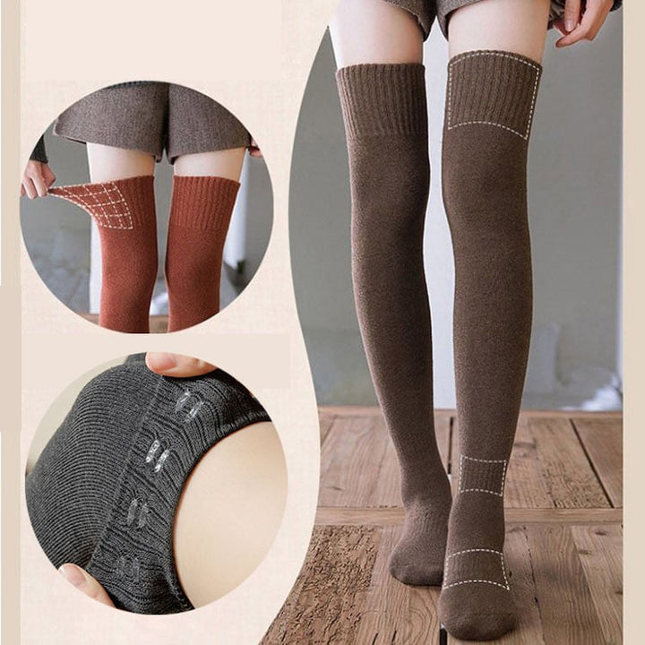 Lisslune | Non-slip Over-the-knee stockings made of cotton with silicone