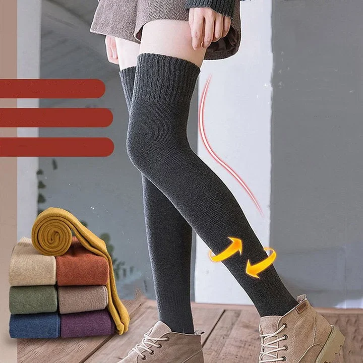 Lisslune | Non-slip Over-the-knee stockings made of cotton with silicone
