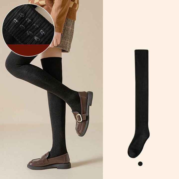 Lisslune | Non-slip Over-the-knee stockings made of cotton with silicone