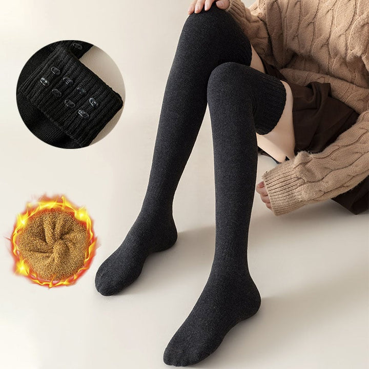 Lisslune | Non-slip Over-the-knee stockings made of cotton with silicone