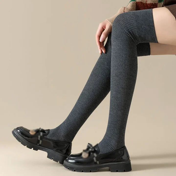 Lisslune | Non-slip Over-the-knee stockings made of cotton with silicone
