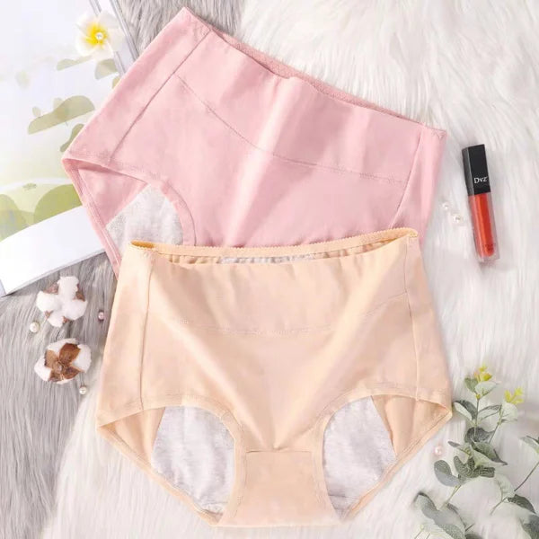 Lisslune | High-waisted underwear made of antibacterial and drip-proof physiological cotton