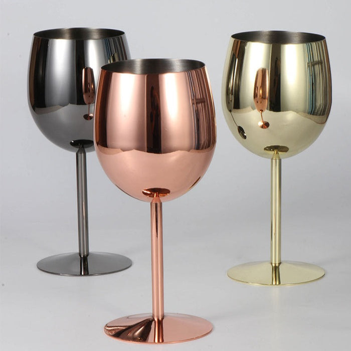 Lisslune | 500ml Stainless Steel Wine Glasses