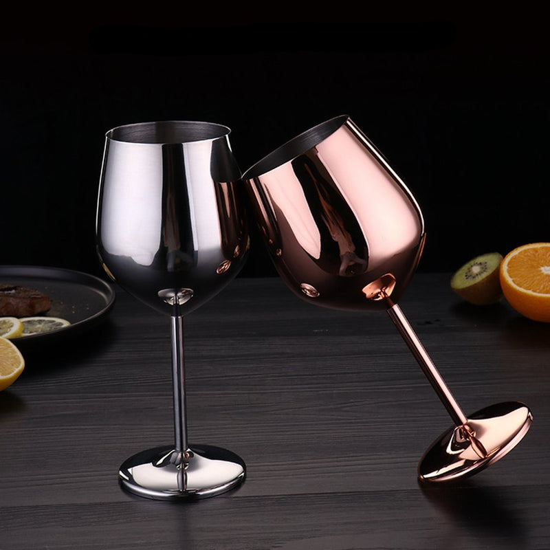 Lisslune | 500ml Stainless Steel Wine Glasses