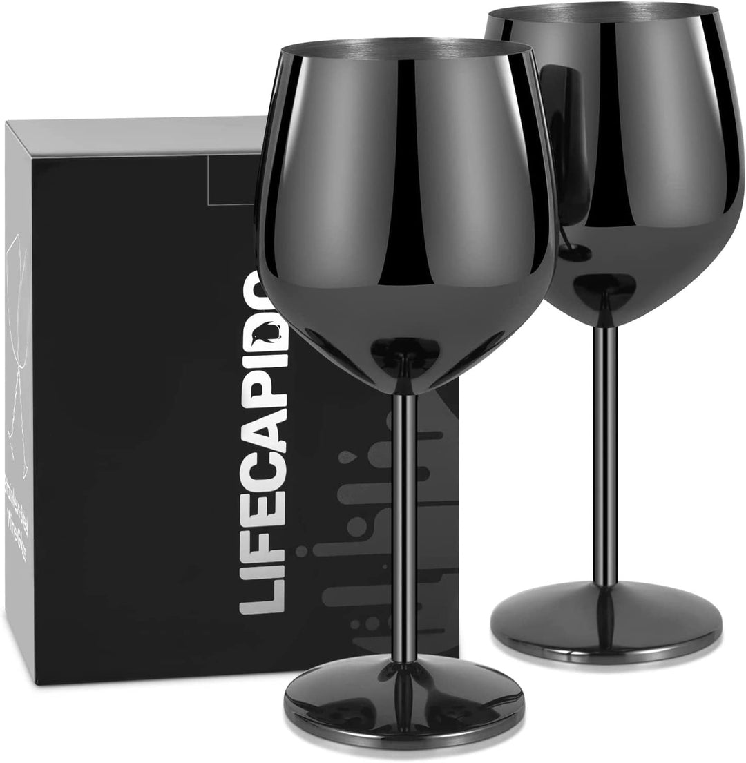 Lisslune | 500ml Stainless Steel Wine Glasses