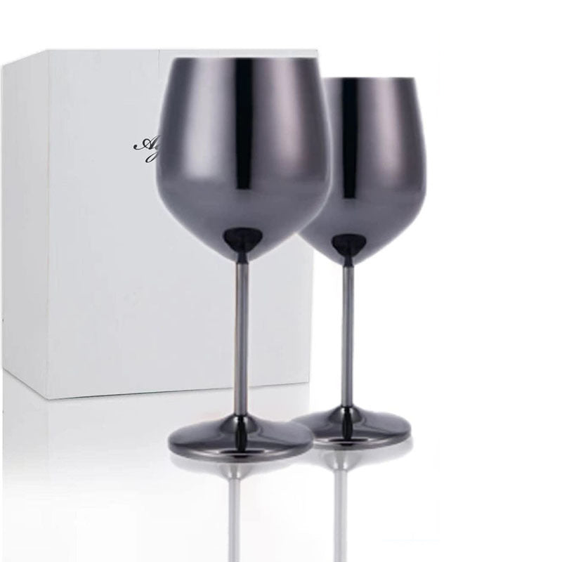 Lisslune | 500ml Stainless Steel Wine Glasses