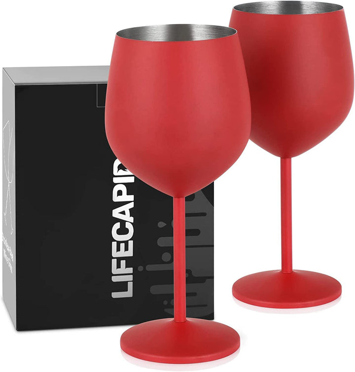 Lisslune | 500ml Stainless Steel Wine Glasses