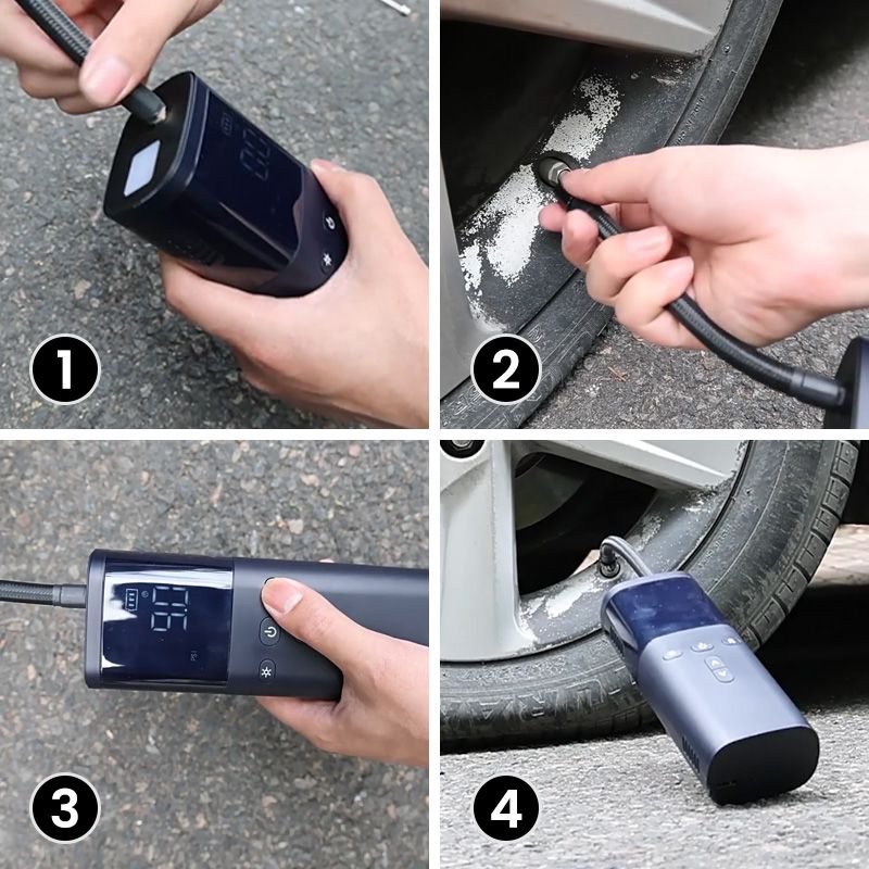 Lisslune | Portable Wireless Car Tire Inflator Air Compressor - Practical Gift