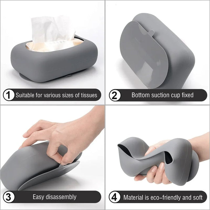 Lisslune | Household Silicone Suction Cup Tissue Box