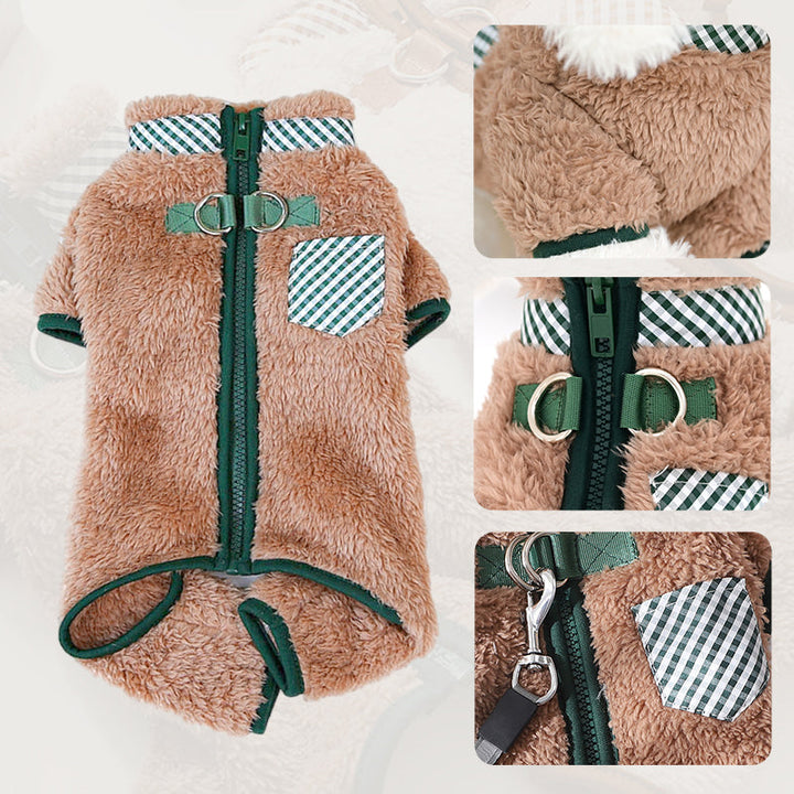 Lisslune | Cozy dog coat with D-rings