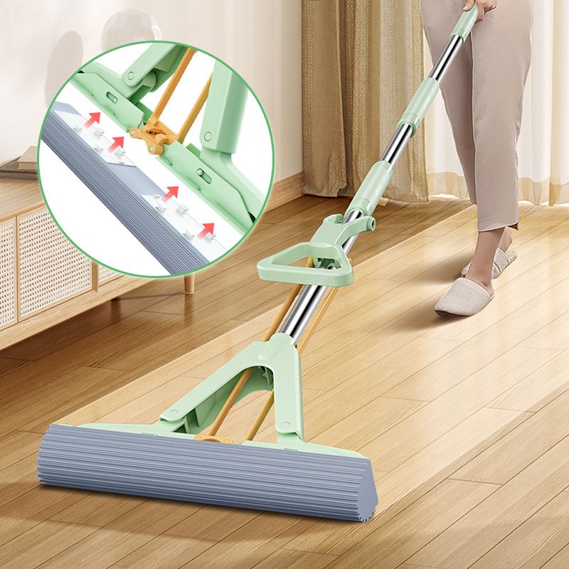 Lisslune | Absorbent Folding Squeeze Sponge Mop with Brush