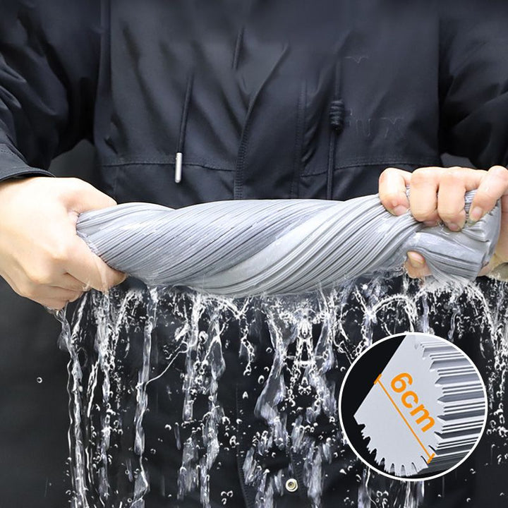 Lisslune | Absorbent Folding Squeeze Sponge Mop with Brush