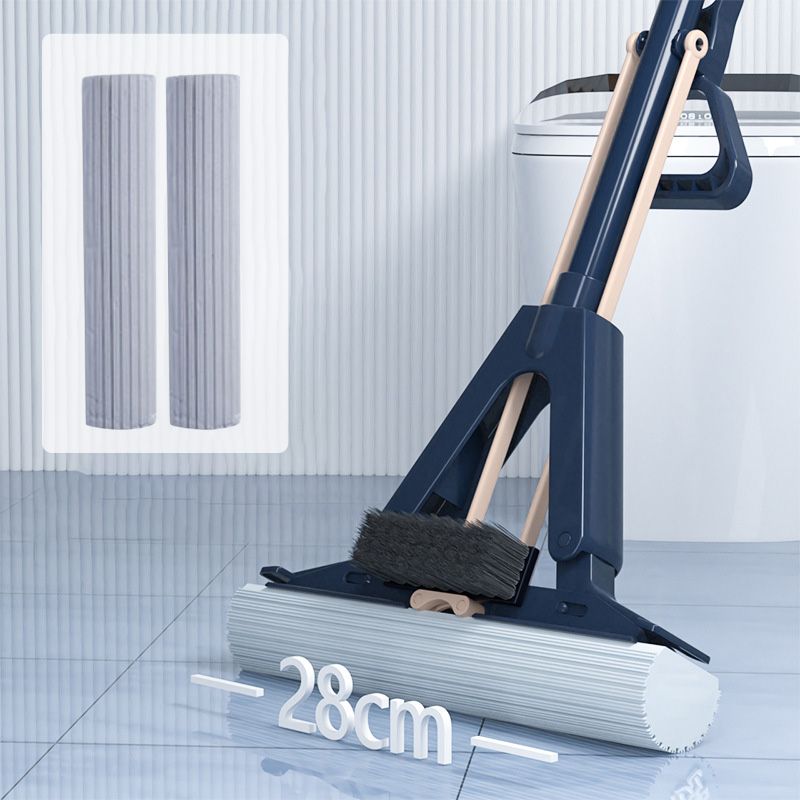 Lisslune | Absorbent Folding Squeeze Sponge Mop with Brush