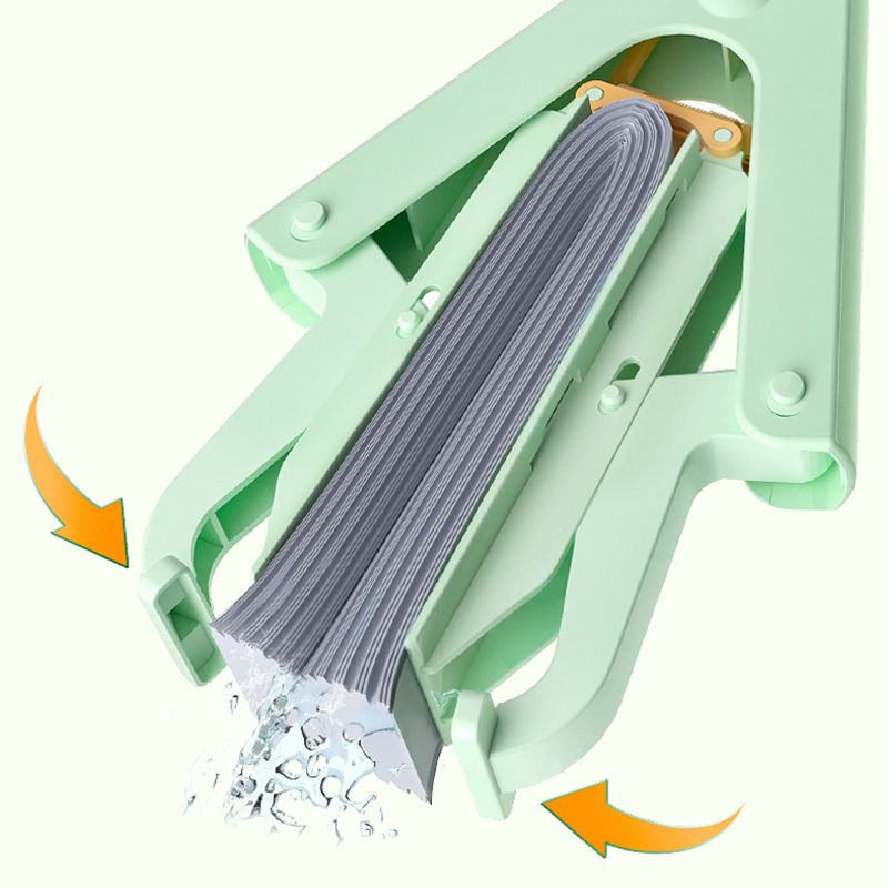 Lisslune | Absorbent Folding Squeeze Sponge Mop with Brush