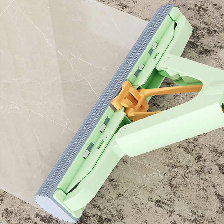 Lisslune | Absorbent Folding Squeeze Sponge Mop with Brush