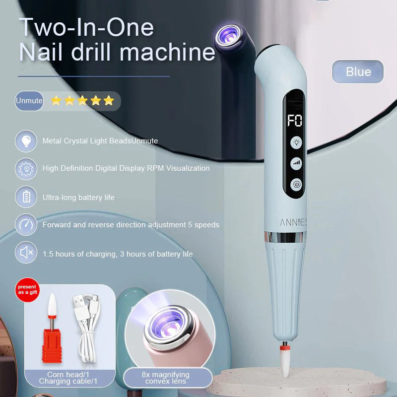 Lisslune | 2 IN 1 GRINDING AND MANICURE TOOL WITH LED LIGHT