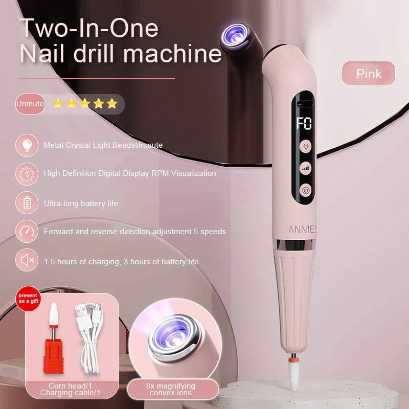 Lisslune | 2 IN 1 GRINDING AND MANICURE TOOL WITH LED LIGHT