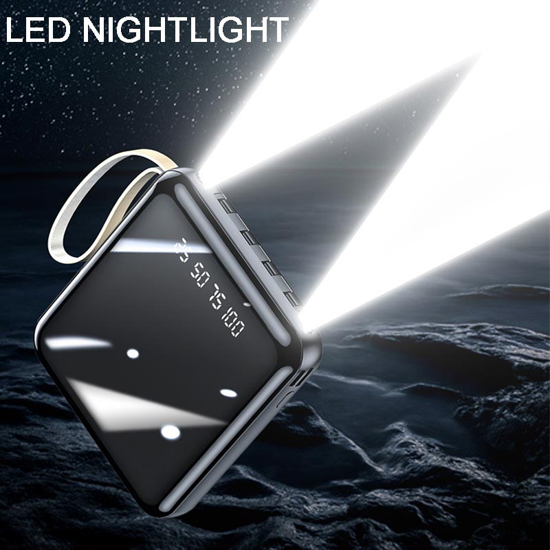 Lisslune | Fast Charge 20000mAh Mini Powerbank with Integrated Cables