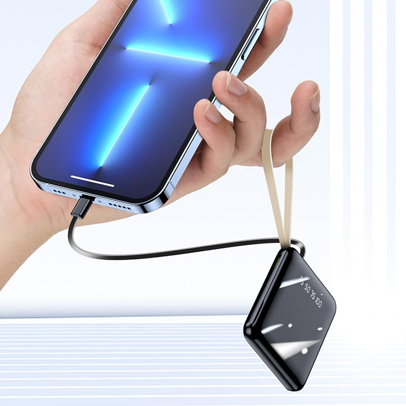 Lisslune | Fast Charge 20000mAh Mini Powerbank with Integrated Cables