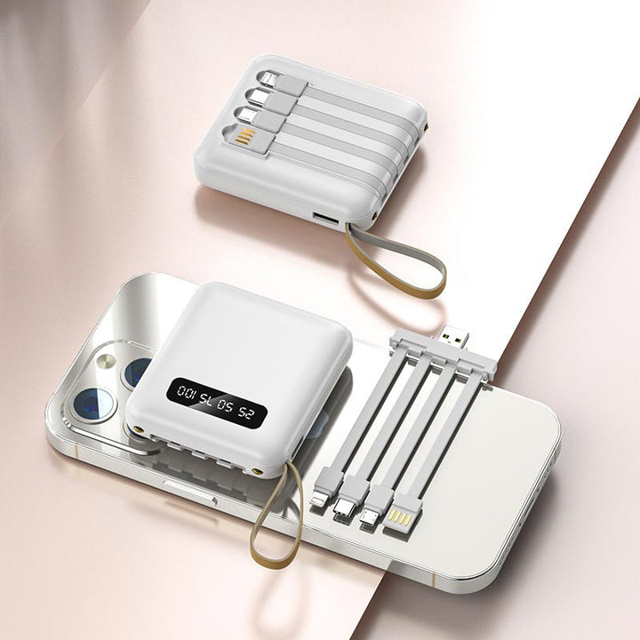Lisslune | Fast Charge 20000mAh Mini Powerbank with Integrated Cables