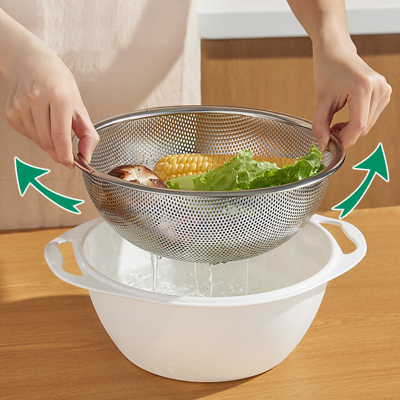 Lisslune | Multipurpose Double Layer Drainage Basket