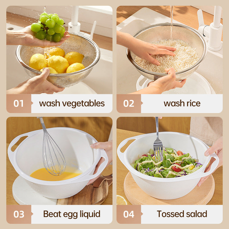Lisslune | Multipurpose Double Layer Drainage Basket
