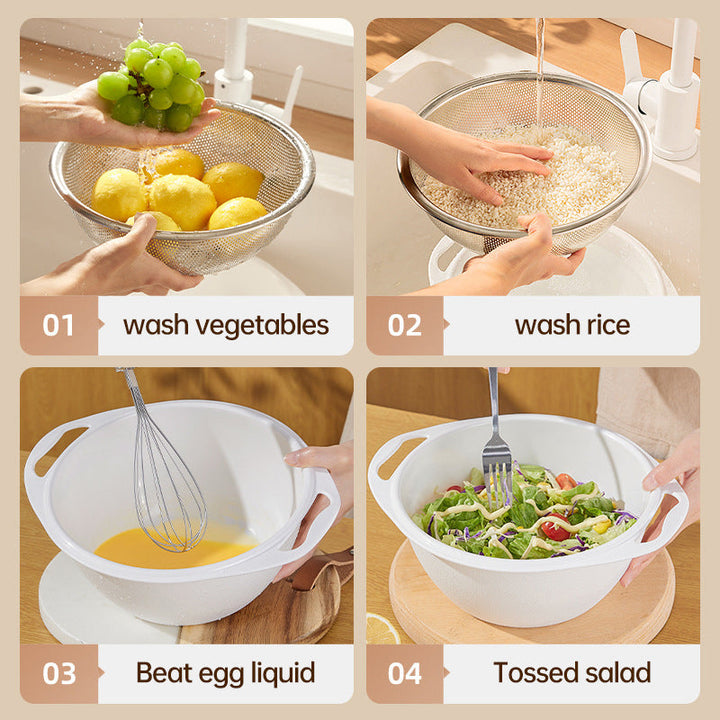 Lisslune | Multipurpose Double Layer Drainage Basket