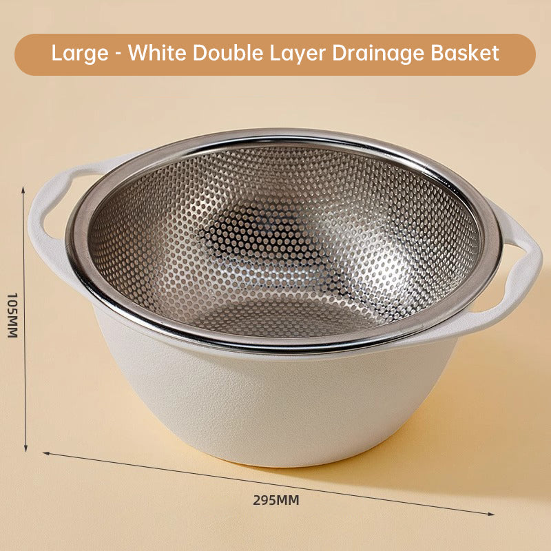 Lisslune | Multipurpose Double Layer Drainage Basket