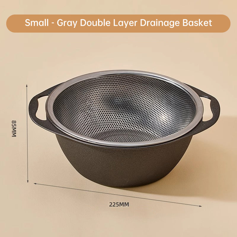 Lisslune | Multipurpose Double Layer Drainage Basket